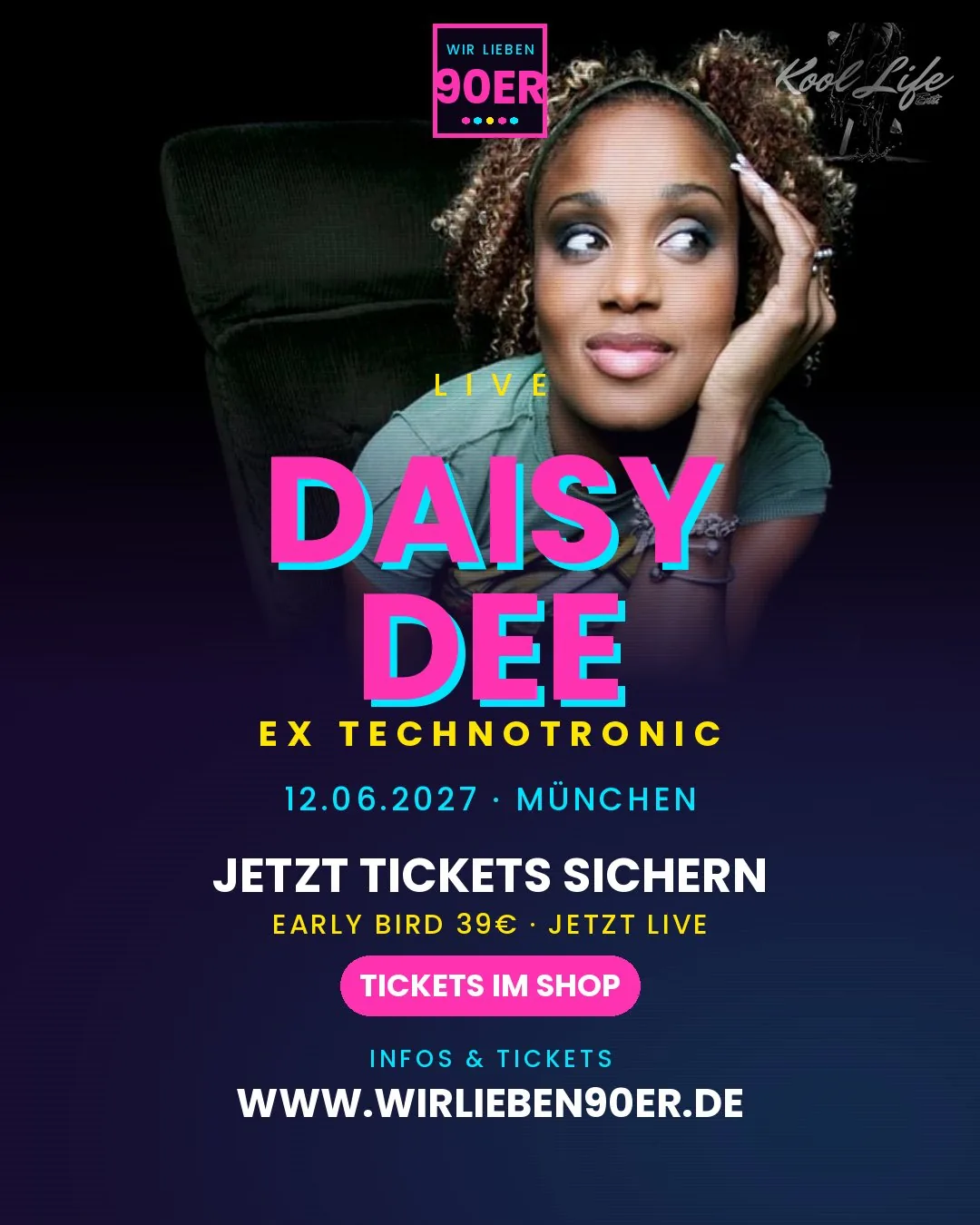 Poster: Daisy Dee live am 12.06.2027 in München